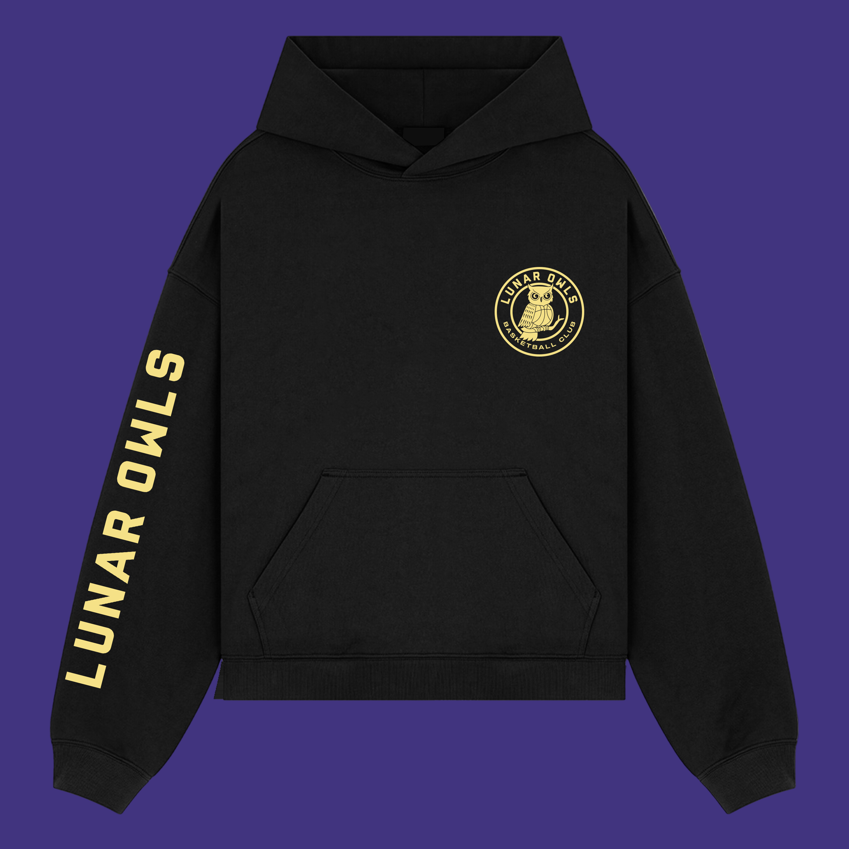 tuki.〜承認欲求爆発 〜Moon Pullover Hoodie XLサイズ Lunar Owls Basketball Club Logo Hoodie - Black – Unrivaled