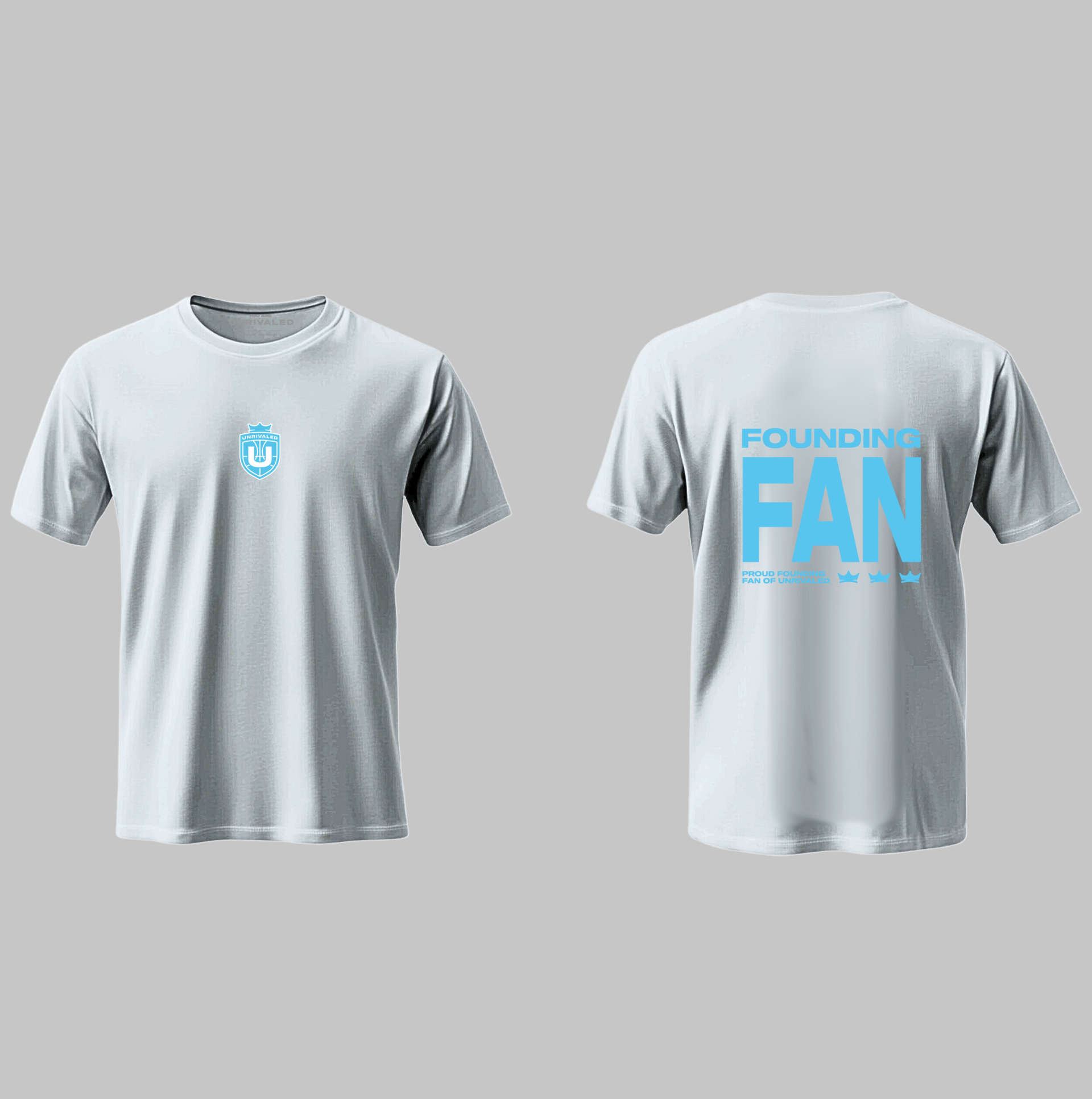 FOUNDING FAN OFFICIAL HEATHER GREY/BLUE T-SHIRT