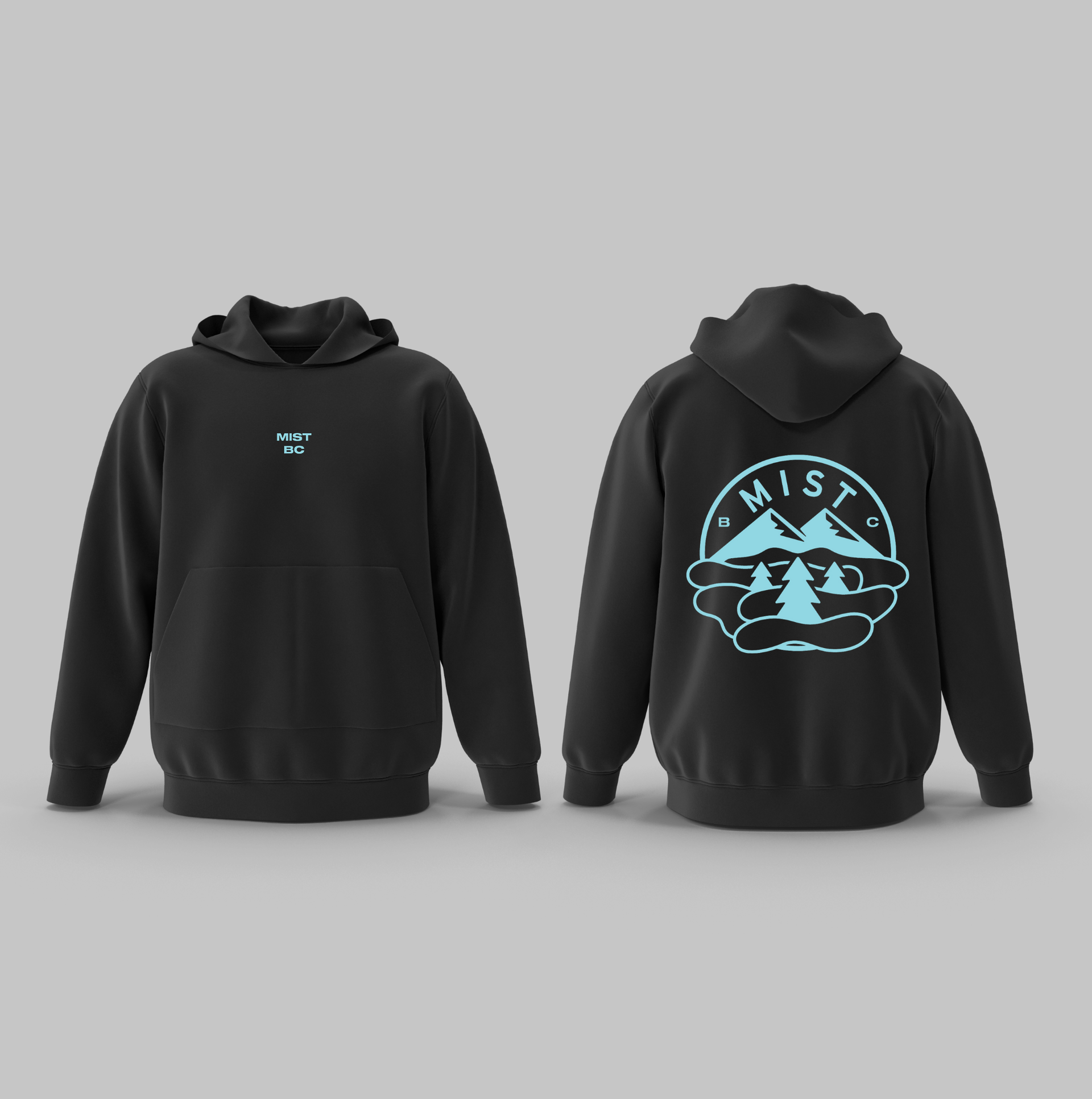 MIST GRAPHIC BLACK HOODIE