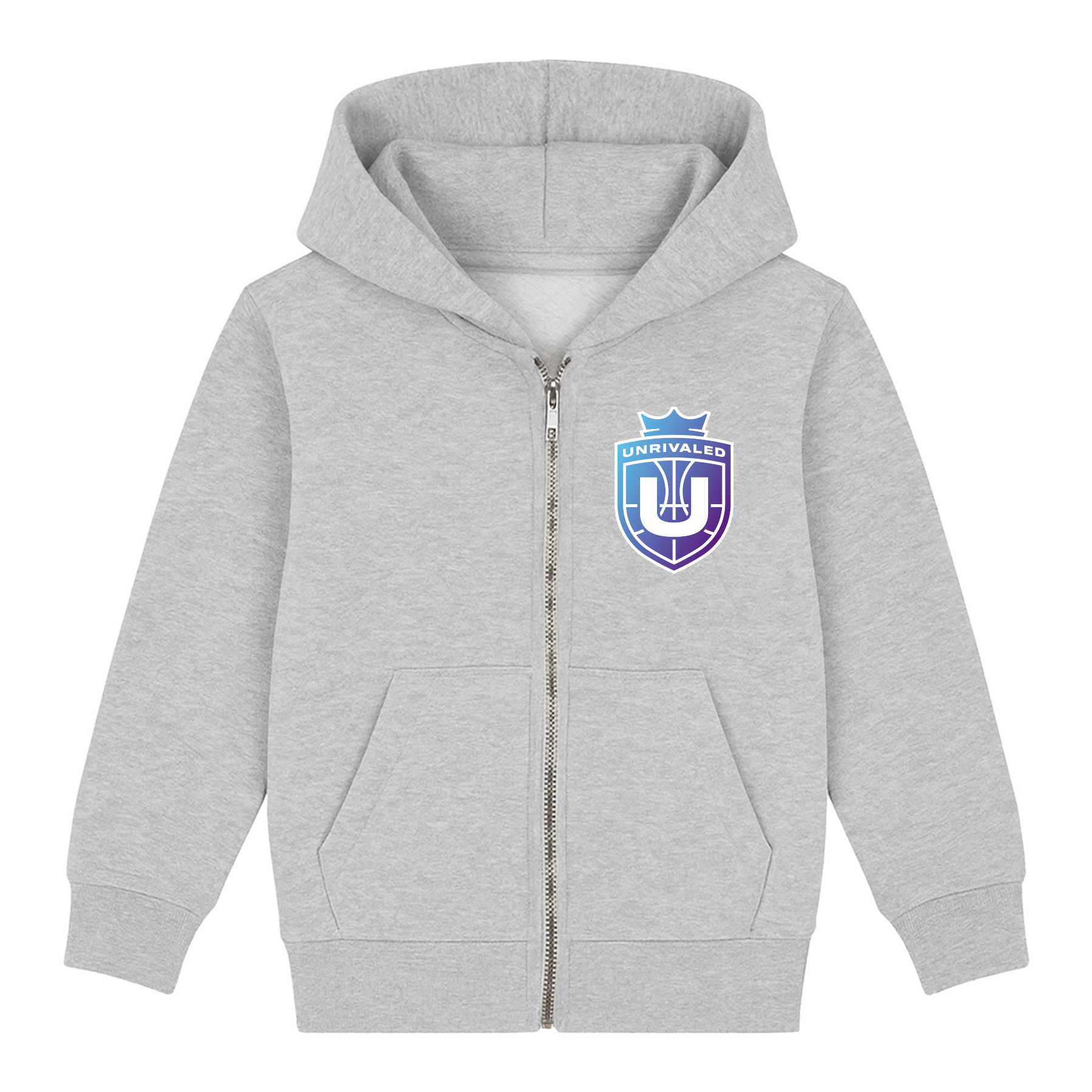 Unrivaled Kids League Logo Hoodie - Ash Gray