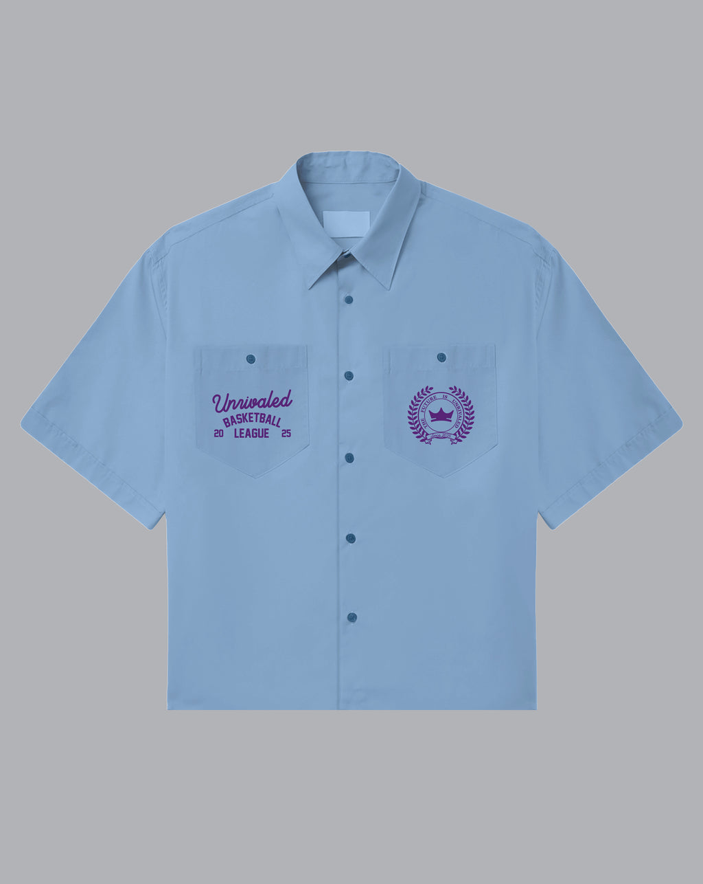 Raw-Edge Cropped Work Shirt