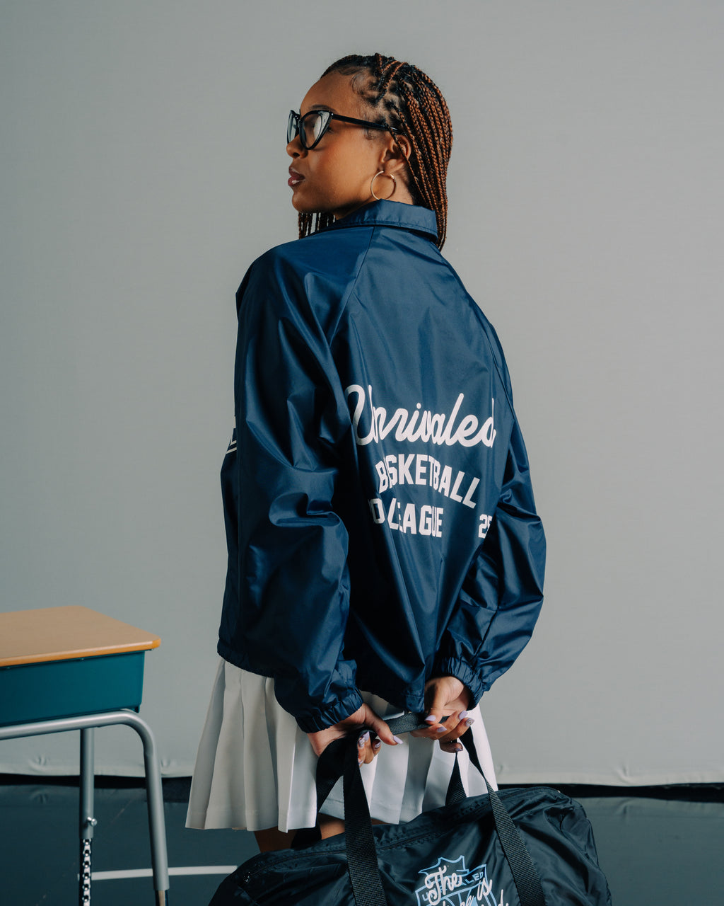 Nylon League Jacket - Navy
