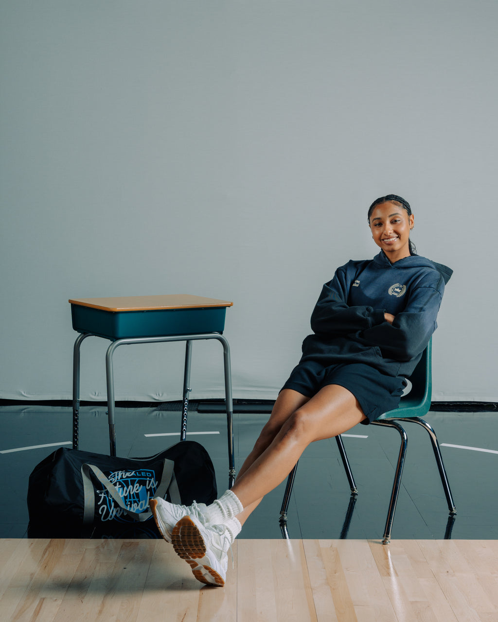 Distressed Hoodie - Washed Black