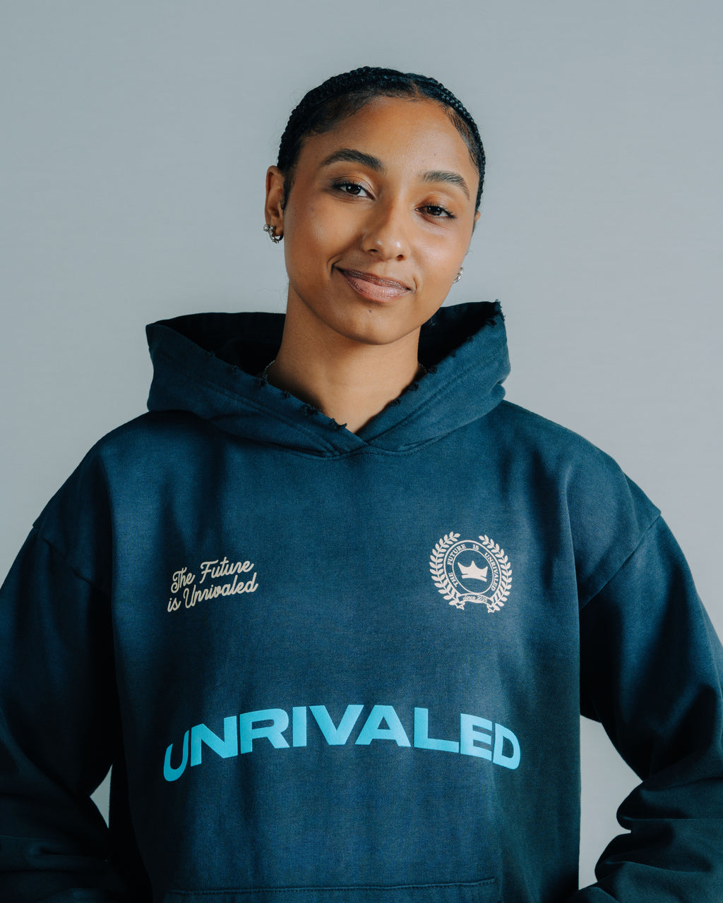 Distressed Hoodie - Washed Black