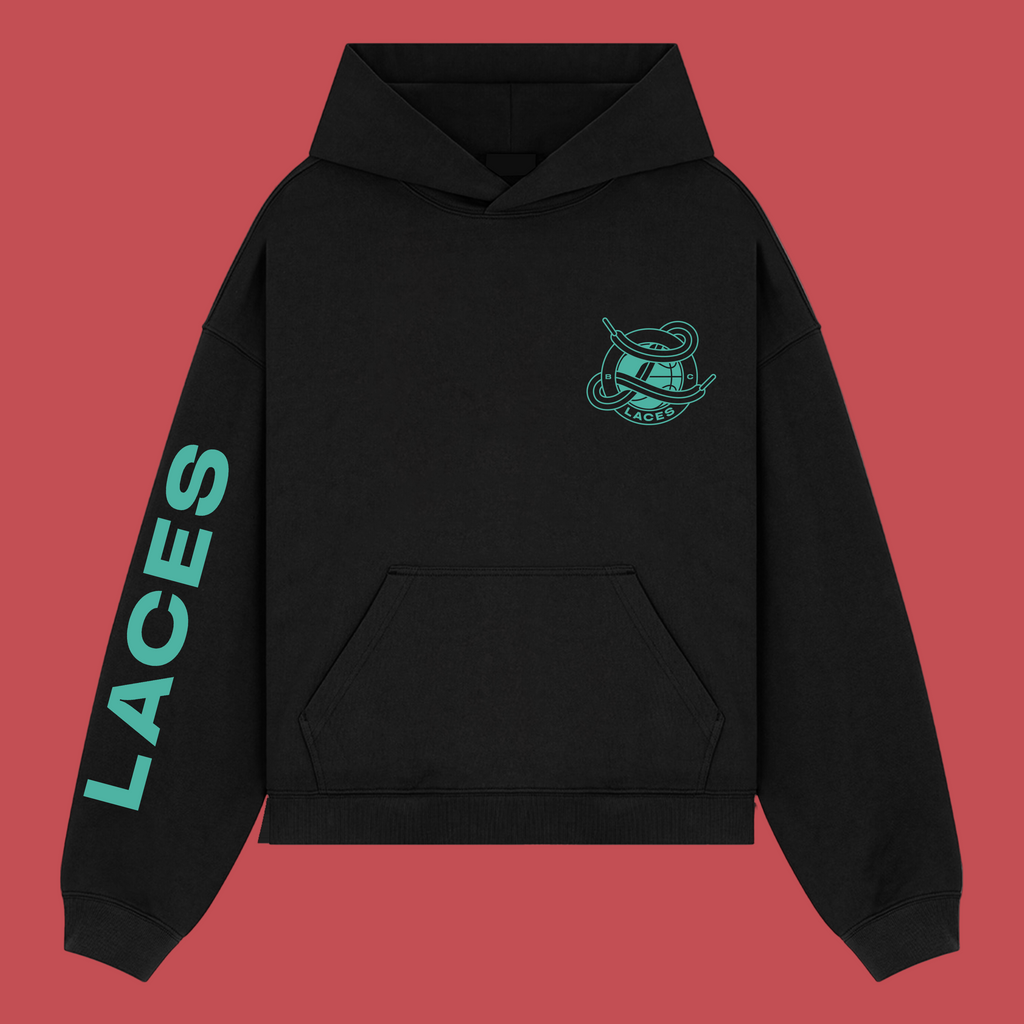 Laces Basketball Club Logo Hoodie - Black