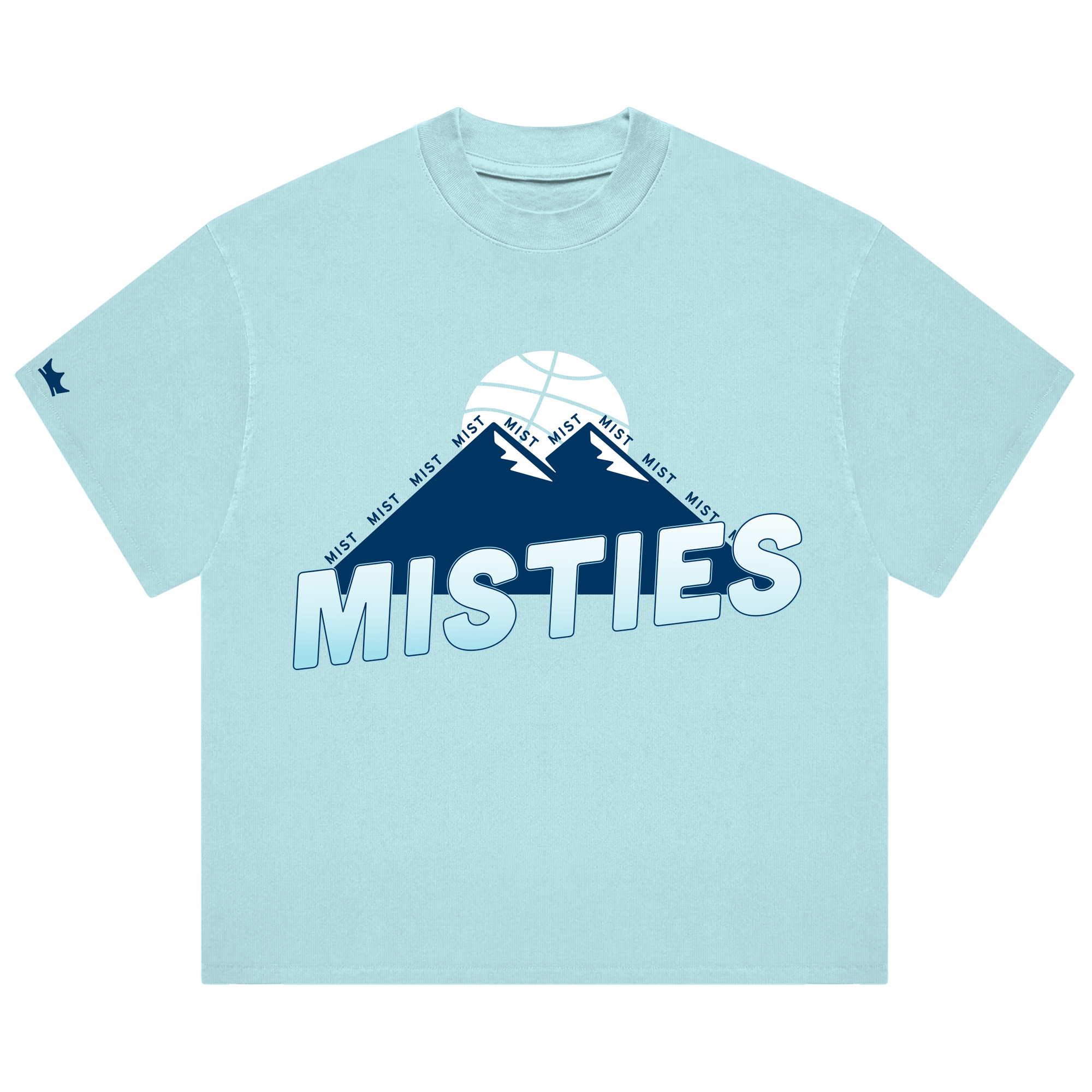 Mist Basketball Club T-Shirt - Misties Light Blue