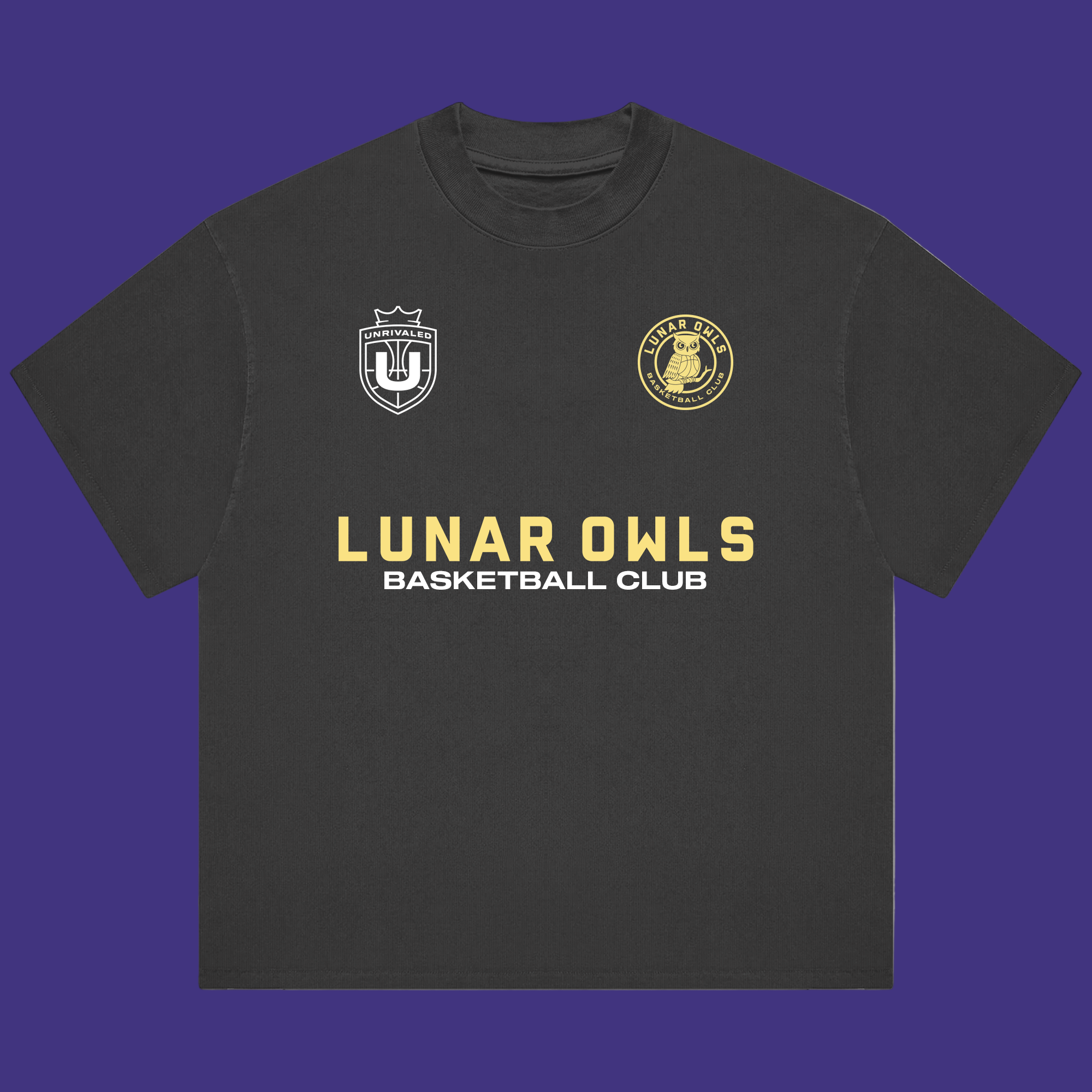 Lunar Owls Basketball Club T-Shirt - Vintage Black