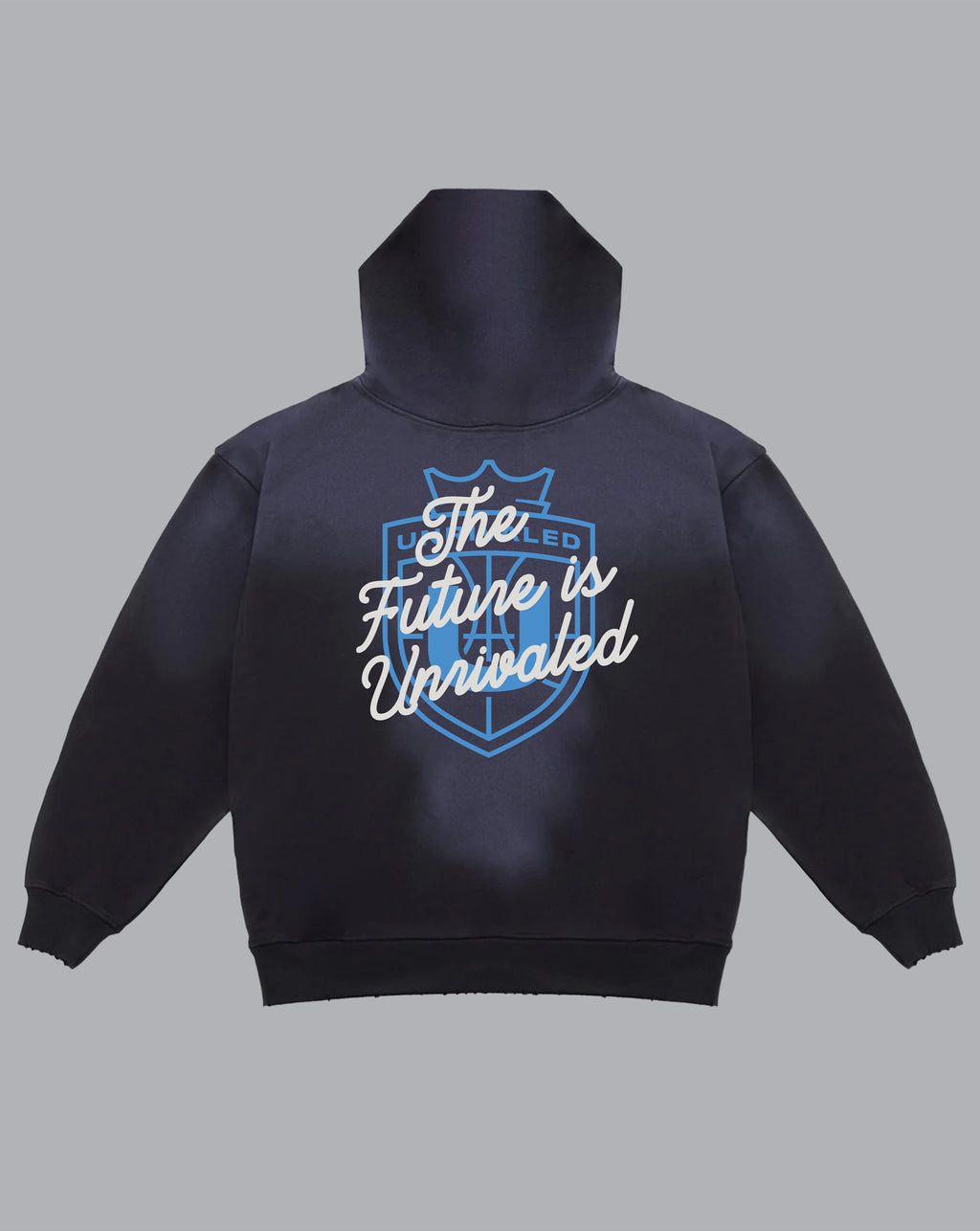 Distressed Hoodie - Washed Black