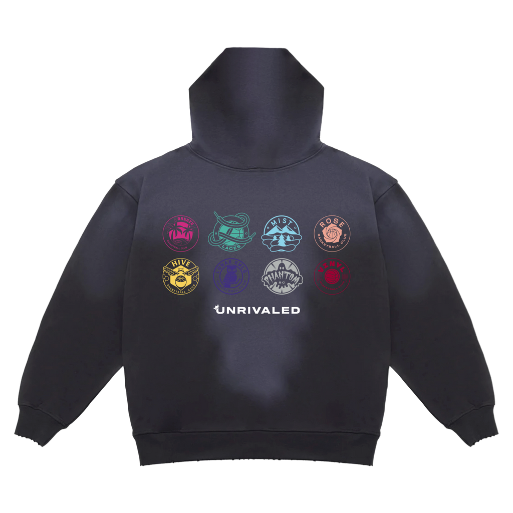 Unrivaled Crown Full Zip Hoodie - Washed Black