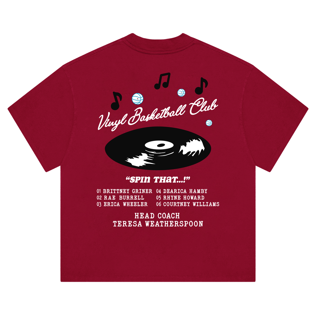 Vinyl Basketball Club T-Shirt - Vinyl Red