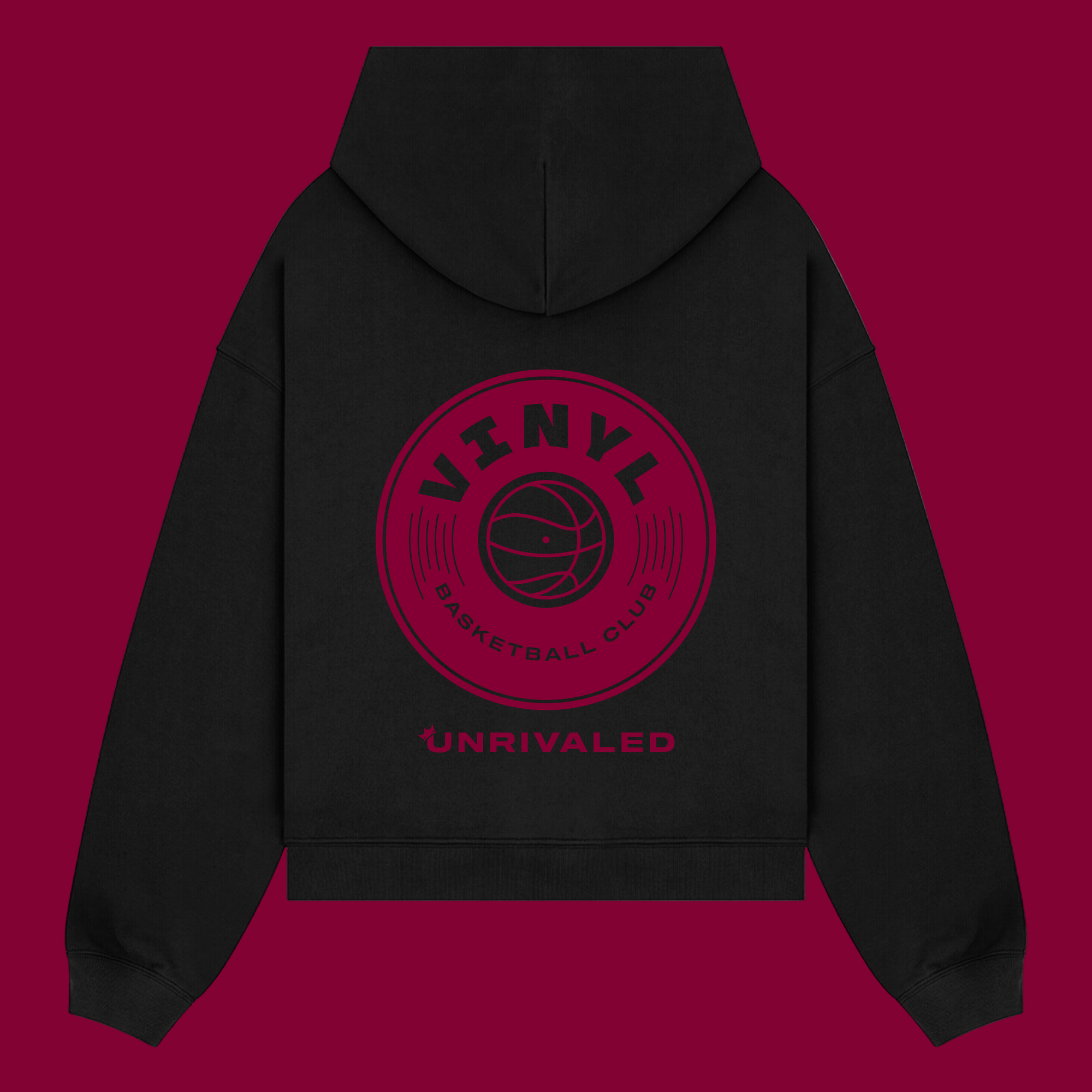 Vinyl Basketball Club Logo Hoodie - Black